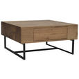 COUCHTISCH in Holz, Metall, Holzwerkstoff 80/79,4/40 cm  - Eichefarben/Schwarz, Design, Holz/Holzwerkstoff (80/79,4/40cm) - Novel