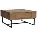 COUCHTISCH in Holz, Metall, Holzwerkstoff 80/79,4/40 cm  - Eichefarben/Schwarz, Design, Holz/Holzwerkstoff (80/79,4/40cm) - Novel
