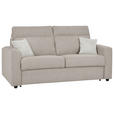 SCHLAFSOFA Mikrofaser Beige - Beige/Creme, KONVENTIONELL, Kunststoff/Textil (186/101/101cm) - Carryhome