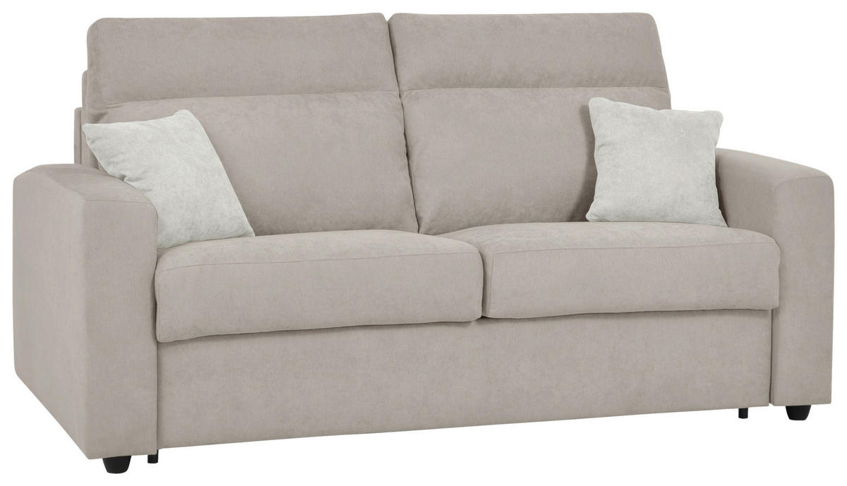 SCHLAFSOFA Mikrofaser Beige  - Beige/Creme, KONVENTIONELL, Kunststoff/Textil (186/101/101cm) - Carryhome