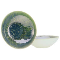 SALATSCHÜSSEL  YUKI 24 cm  - Blau/Grün, Basics, Keramik (24cm) - Creatable