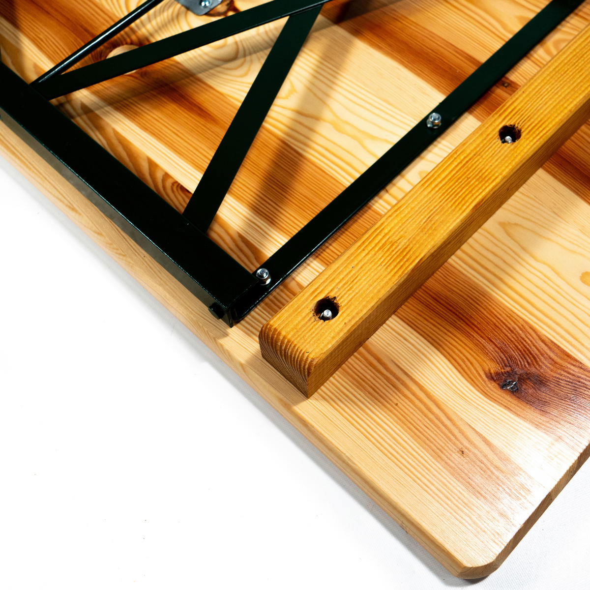 GARTEN-BARTISCH Holz, Metall rechteckig  - Fichtefarben/Grün, Basics, Holz/Metall (220/78/50cm)