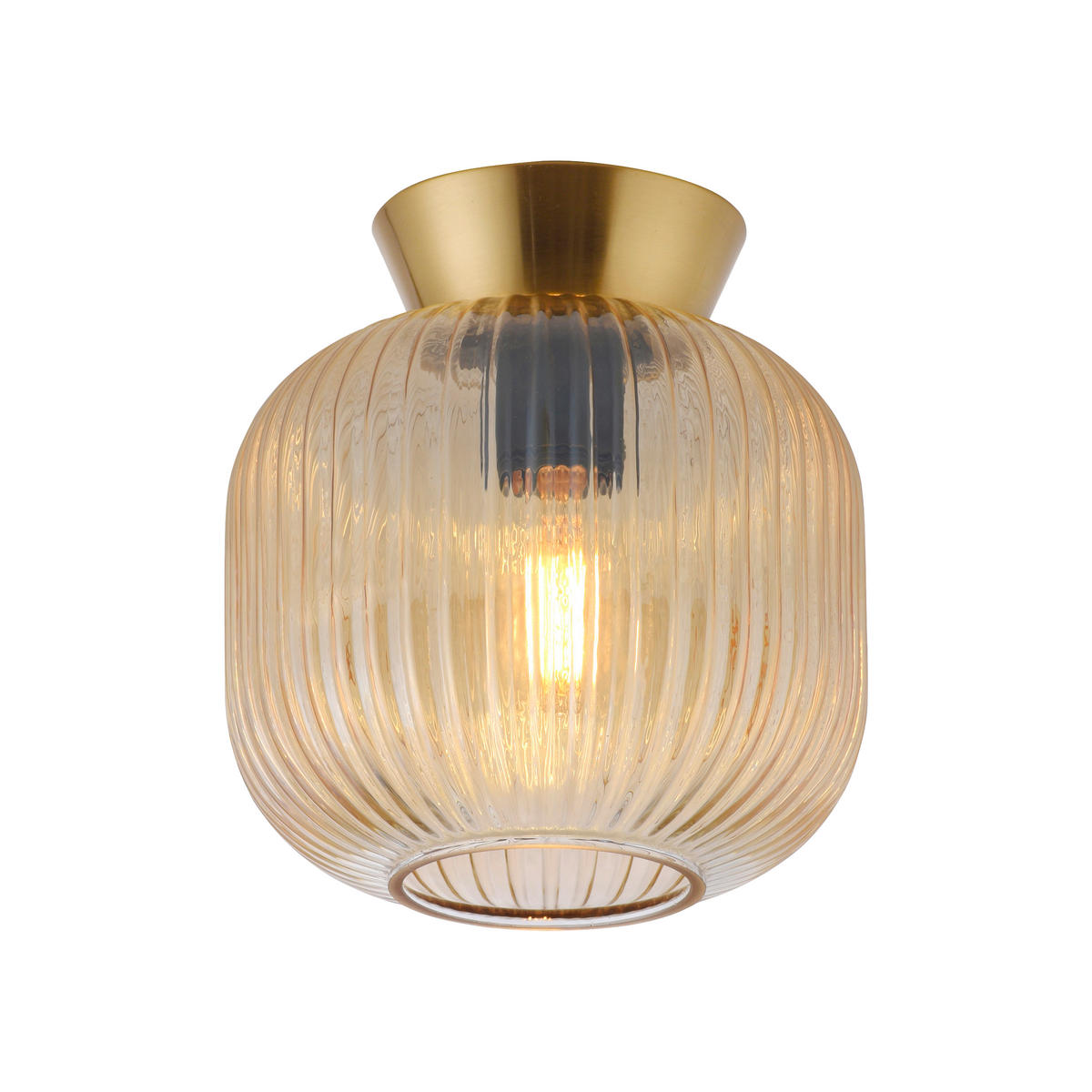 LED-DECKENLEUCHTE SW NAMI 20/20/22 cm   - Sandfarben, KONVENTIONELL, Glas/Kunststoff (20/20/22cm) - Schöner Wohnen