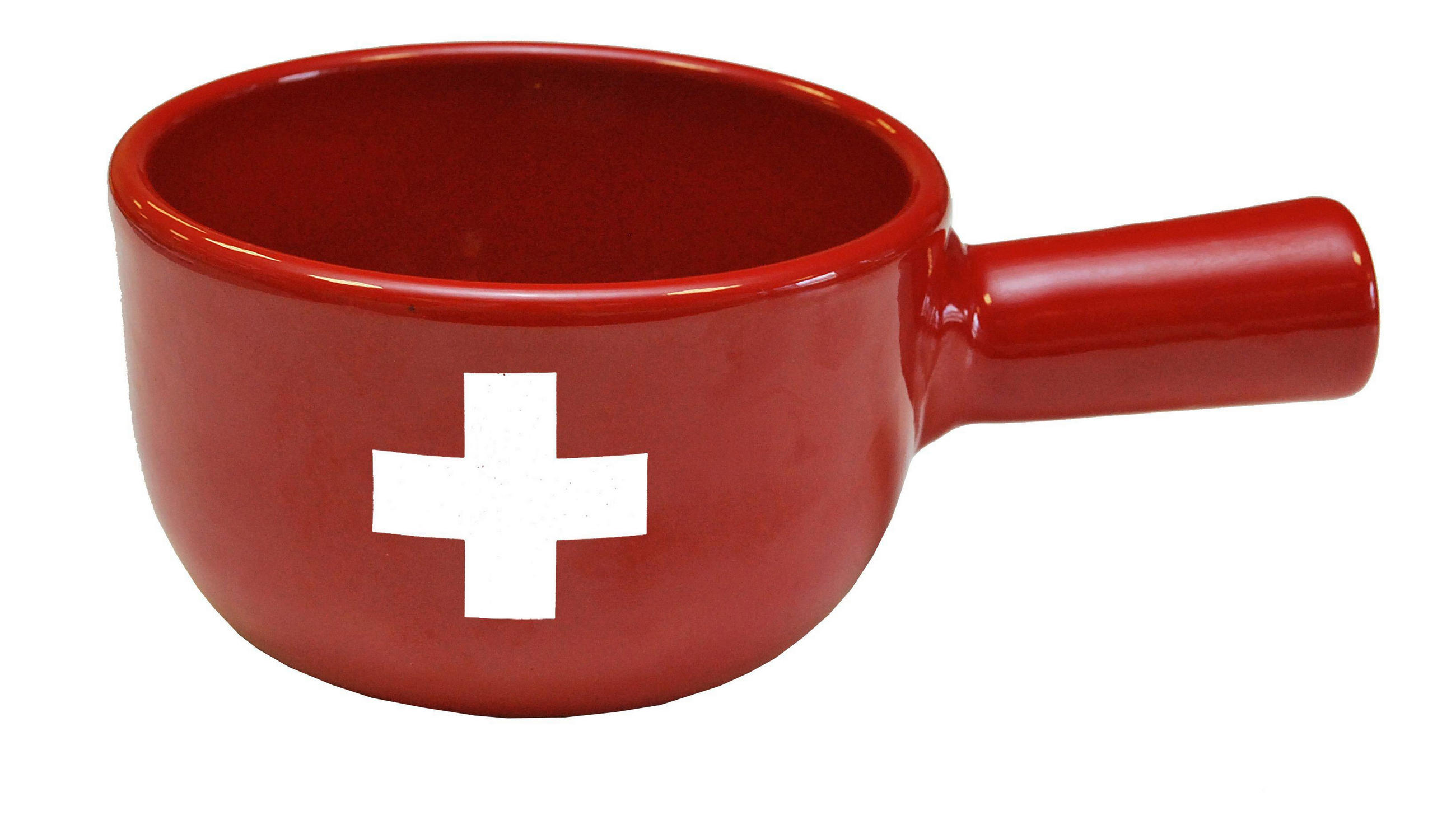 FONDUEPFANNE Heidi Cheese Line: Mini Caquelon  - Weiss/Rot, Basics, Keramik (12cm) - Heidi Cheese Line