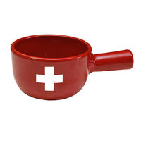 FONDUEPFANNE Heidi Cheese Line: Mini Caquelon  - Weiss/Rot, Basics, Keramik (12cm) - Heidi Cheese Line