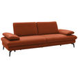 3-SITZER-SOFA in Leder Cognac  - Cognac/Schwarz, Design, Leder/Metall (238/86/94cm) - Dieter Knoll