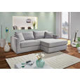 ECKSOFA  in Cord Hellgrau  234/170 cm  - Hellgrau/Schwarz, KONVENTIONELL, Kunststoff/Textil (234/170cm) - Carryhome