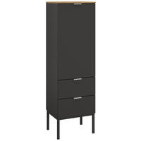 HIGHBOARD 40/138/42 cm  - Alufarben/Graphitfarben, Trend, Holzwerkstoff/Metall (40/138/42cm) - Stylife
