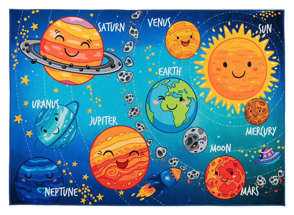 KINDERTEPPICH 80/120 cm  - Blau, Design, Textil (80/120cm) - Obsession