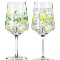GLÄSERSET Sommertau Limoncello 2-teilig  - Blau/Transparent, Trend, Glas (9,3/22,5cm) - Ritzenhoff