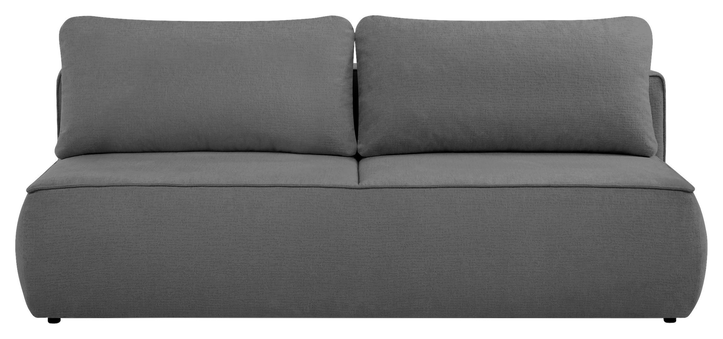SCHLAFSOFA Jacquard Dunkelgrau  inkl. Rückenkissen, Bettkasten, Schlaffunktion, Rücken echt, Liegefläche im Originalstoff  - Dunkelgrau/Schwarz, KONVENTIONELL, Kunststoff/Textil (210/92/100cm) - Milino