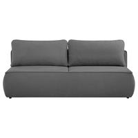 SCHLAFSOFA Jacquard Dunkelgrau  inkl. Rückenkissen, Bettkasten, Schlaffunktion, Rücken echt, Liegefläche im Originalstoff  - Dunkelgrau/Schwarz, KONVENTIONELL, Kunststoff/Textil (210/92/100cm) - Milino
