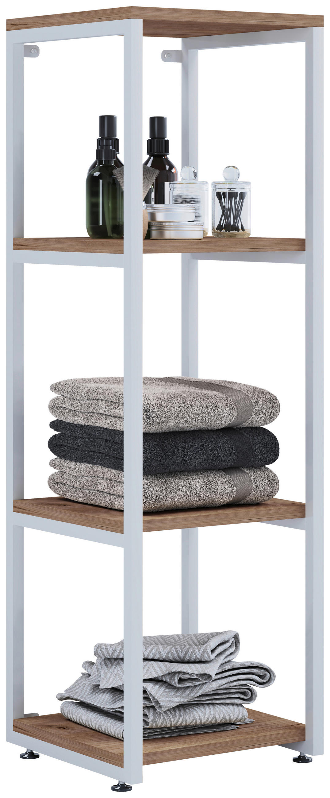 HYLLA i 35/111,8/35 cm vit, honungsek  - vit/honungsek, Modern, metall/trämaterial (35/111,8/35cm) - MID.YOU