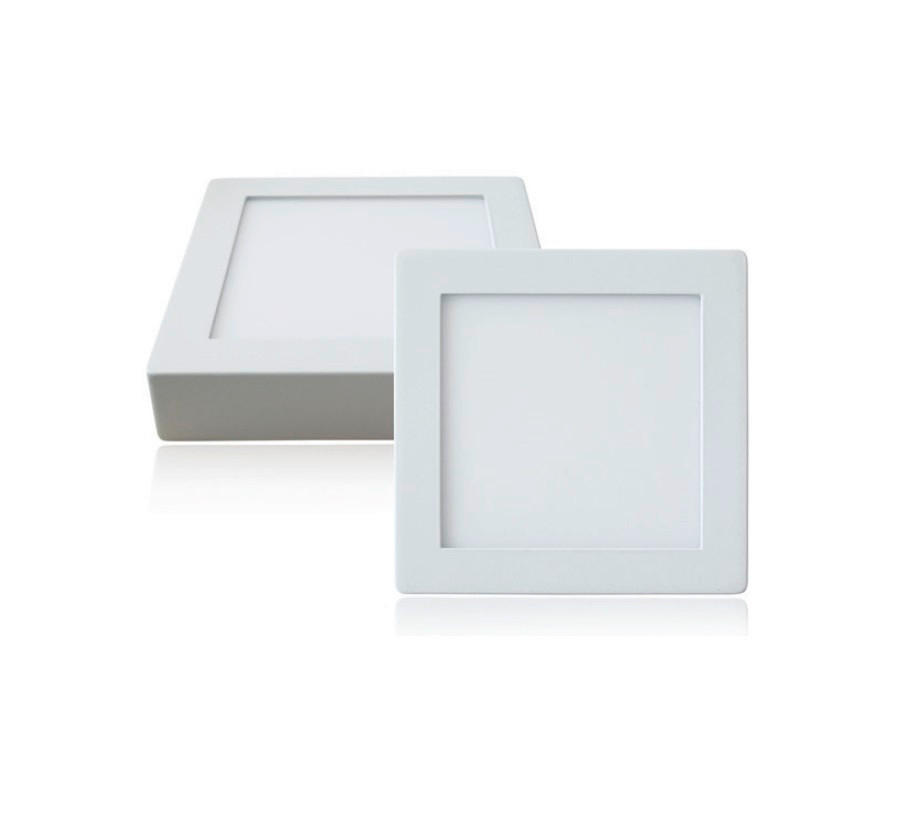 LED PANEL  - bela, Osnovno, metal/plastika (18/18cm)