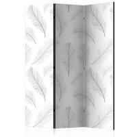 SKÄRMVÄGG  i trä, textil  vit, ljusgrå  - vit/ljusgrå, Basics, trä/textil (135/172/3cm) - artgeist