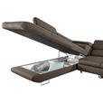 ECKSOFA  in Webstoff Braun  235/280 cm  - Braun, Design, Textil/Metall (235/280cm) - Hom`in