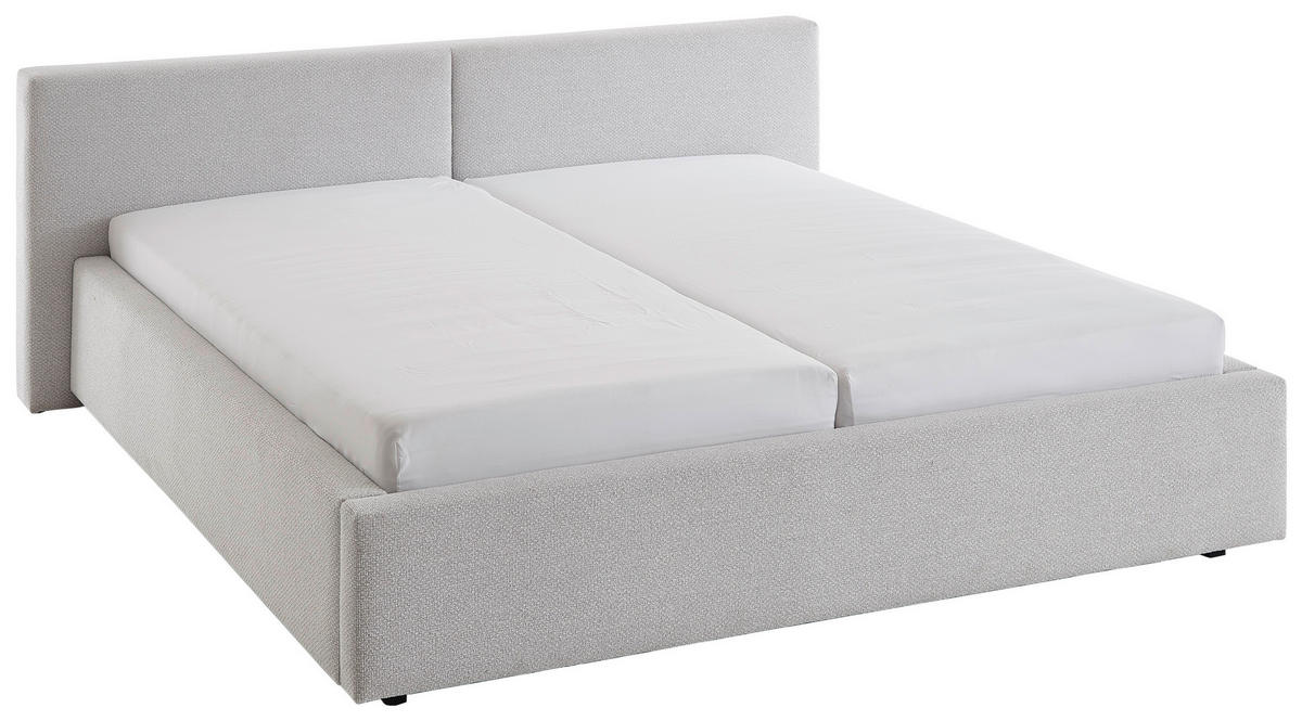 POLSTERBETT 240/200 cm,  in Hellgrau,  - Hellgrau, Basics, Textil (240/200cm) - Boxxx