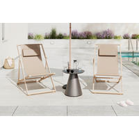 SONNENLIEGE 104/76-93/63 cm  - Creme, MODERN, Textil/Metall (104/76-93/63cm) - Ambia Garden