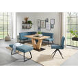 ECKBANK 134/227 cm  in Blau, Schwarz  - Blau/Schwarz, Design, Textil/Metall (134/227cm) - Dieter Knoll