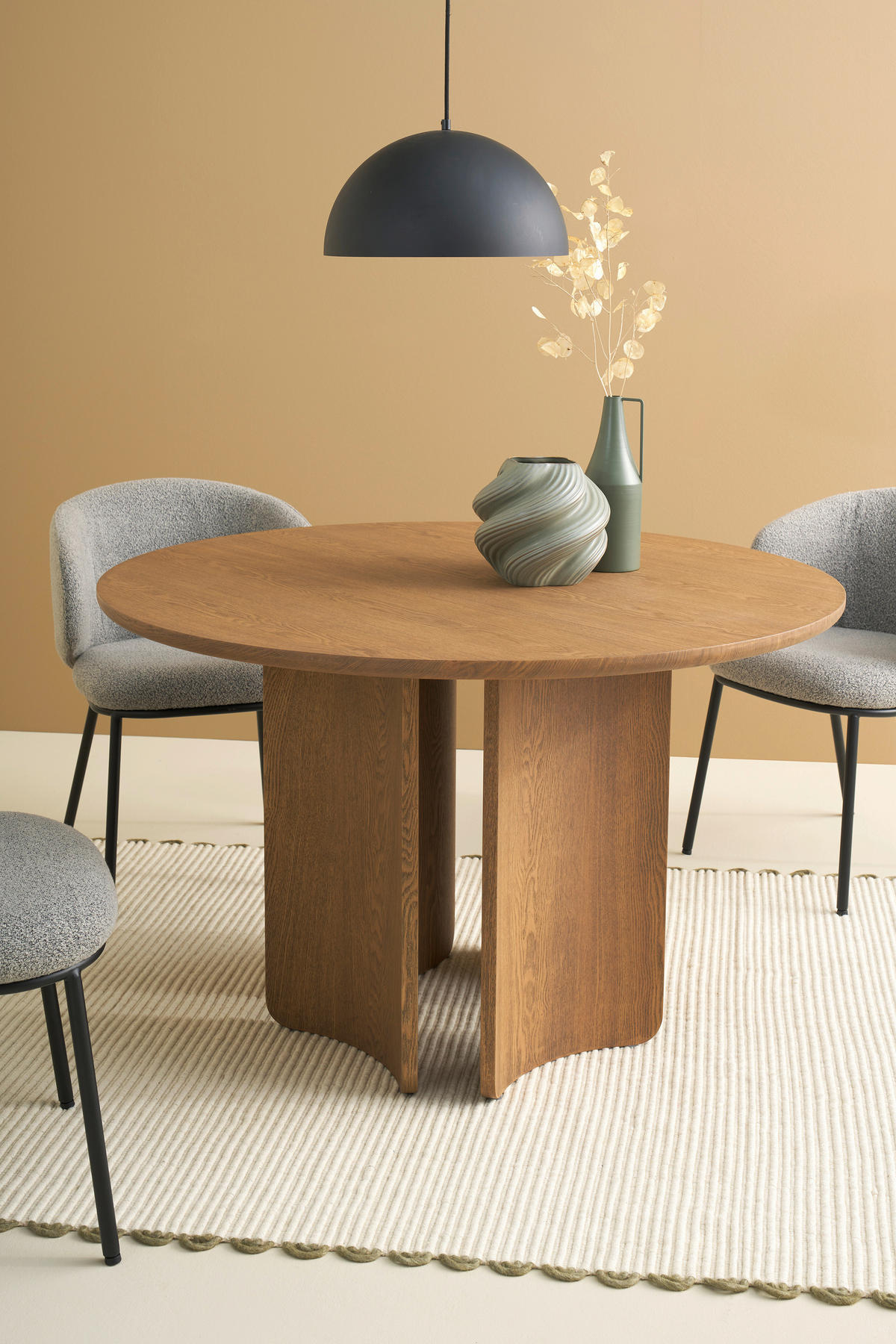 ESSTISCH 120/120/76 cm Echtholz, Nachbildung  Holzwerkstoff rund Eichefarben  - Eichefarben, MODERN, Holzwerkstoff (120/120/76cm) - Schöner Wohnen