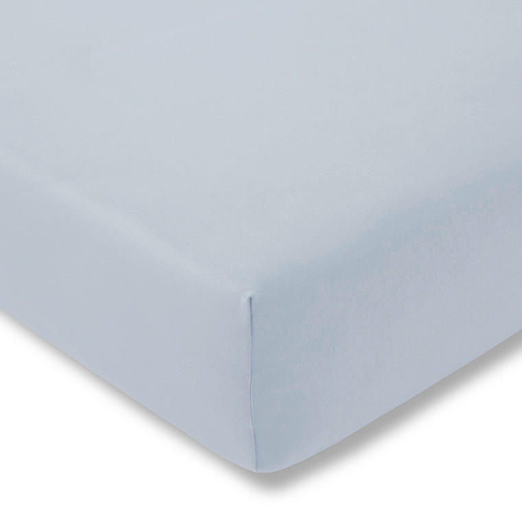 SPANNBETTTUCH Exquisit Single-Jersey 100/200 cm  - Hellblau, Basics, Textil (100/200cm) - Estella