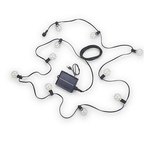 LICHTERKETTE 570 cm  - Schwarz, KONVENTIONELL, Kunststoff (570cm)