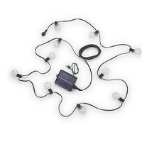 LICHTERKETTE - Schwarz, Konventionell, Kunststoff (570cm)