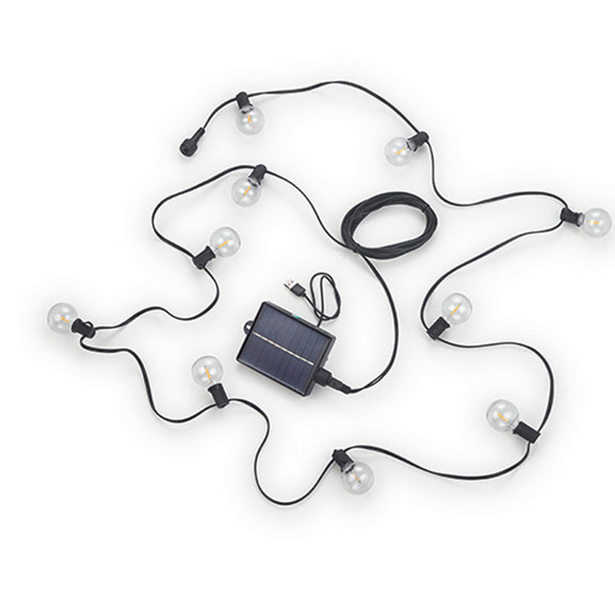 LICHTERKETTE - Schwarz, Konventionell, Kunststoff (570cm)