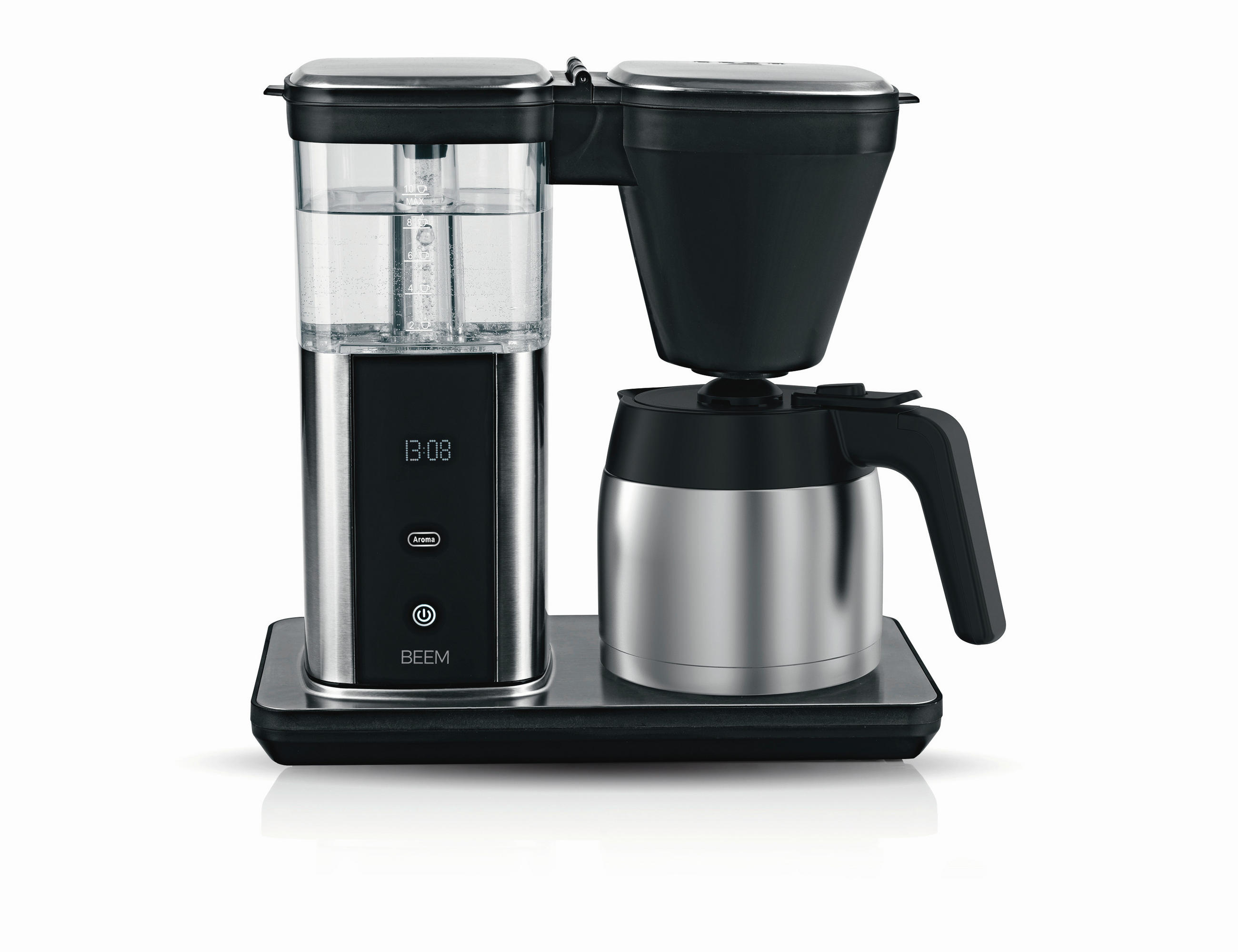 FILTERKAFFEEMASCHINE  - Edelstahlfarben/Schwarz, Trend, Kunststoff/Metall (40/21/40cm) - Beem