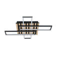 LED-DECKENLEUCHTE 73,5/66,5/7,5 cm   - Eichefarben/Schwarz, Natur, Holzwerkstoff/Kunststoff (73,5/66,5/7,5cm) - Novel