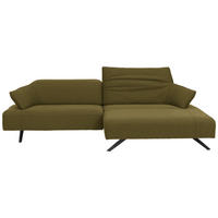 ECKSOFA in Struktur Hellgrün  - Anthrazit/Hellgrün, Design, Textil/Metall (276/165cm) - Himolla