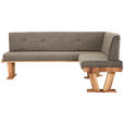 ECKBANK 225/155 cm  in Braun  - Eichefarben/Braun, Natur, Holz/Textil (225/155cm) - Moderano