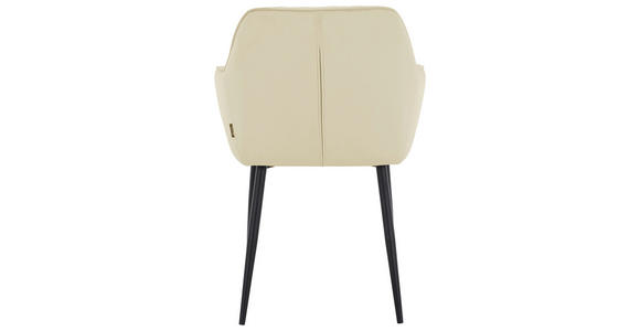 ARMLEHNSTUHL in Eisen Webstoff - Beige/Schwarz, Design, Textil/Metall (56/82,5/61,5cm) - Novel