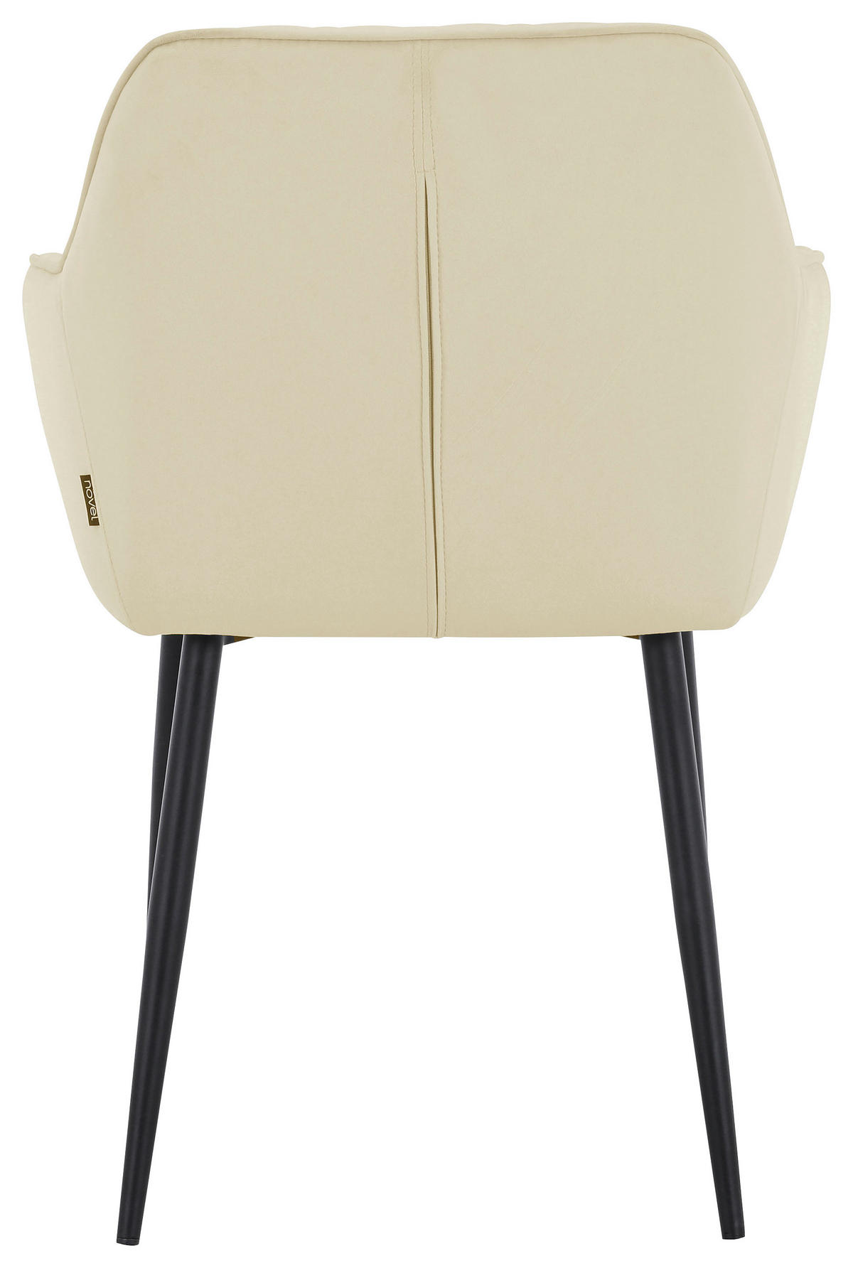 ARMLEHNSTUHL  in Eisen Webstoff  - Beige/Schwarz, Design, Textil/Metall (56/82,5/61,5cm) - Novel