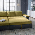 ECKSOFA in Flachgewebe Gelb, Grau  - Gelb/Grau, Design, Kunststoff/Textil (175/271cm) - Xora