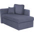 LIEGE Blau - Blau/Schwarz, Design, Kunststoff/Textil (142/90/87cm) - Novel LIEGE Blau - Blau/Schwarz, Design, Kunststoff/Textil (142/90/87cm) - Novel