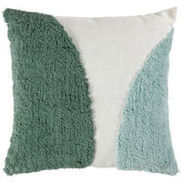 ZIERKISSEN   45/45 cm   - Weiß/Hellblau, Design, Textil (45/45cm) - Novel