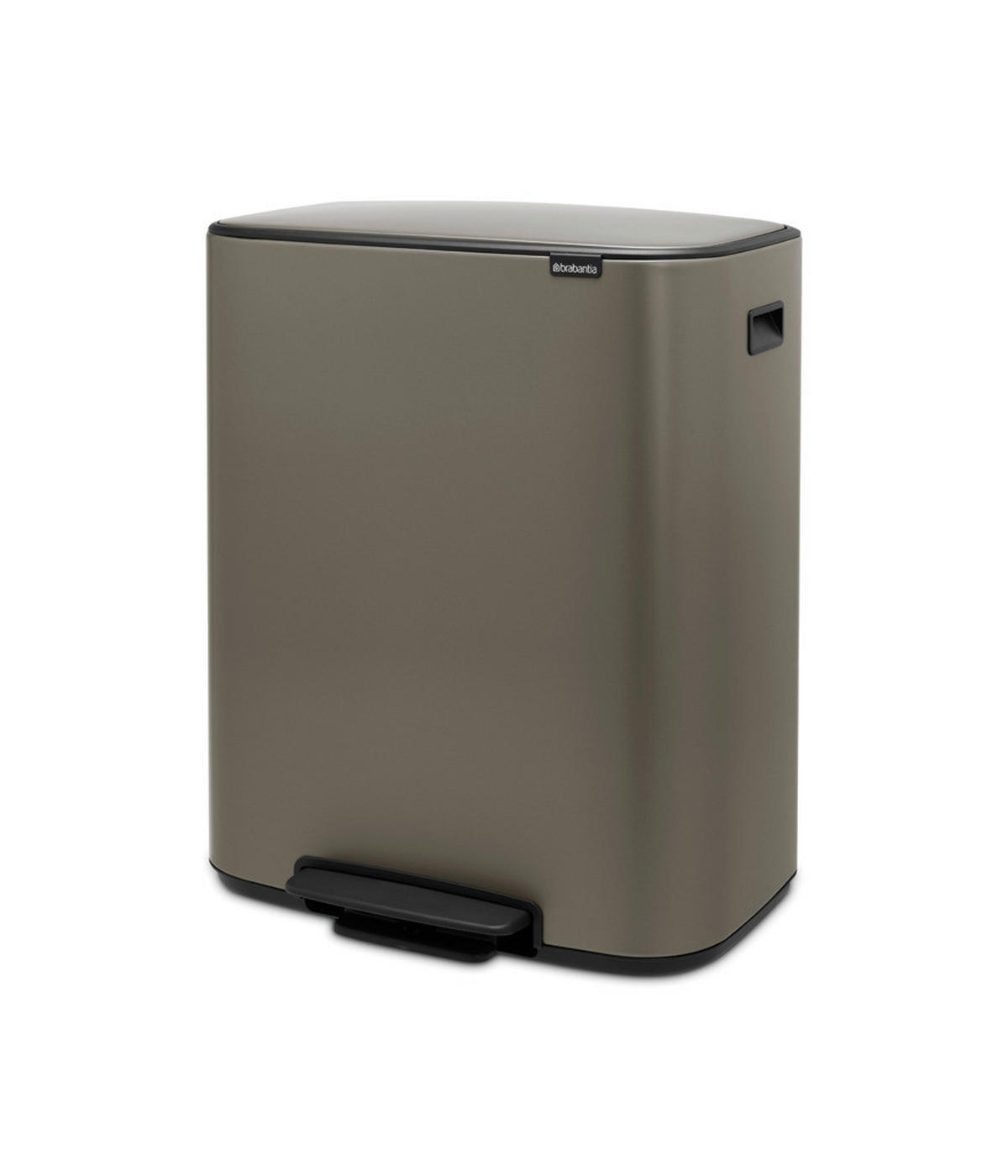 ABFALLEIMER BO TRETEIMER 2 X 30 L  - Schwarz/Grau, Basics, Kunststoff/Metall (54.1/65.2/36.3cm) - Brabantia