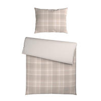 BETTWÄSCHESET Leinenoptik 160/210 cm  65 cm/100 cm  - Sandfarben, Konventionell, Textil (160/210cm) - Novel