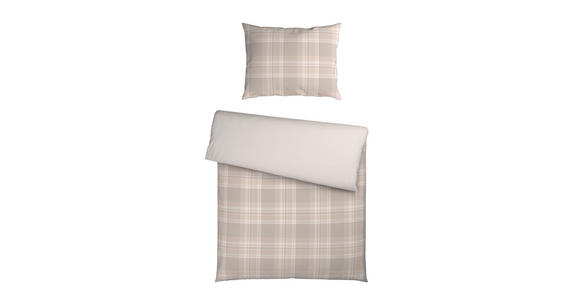 WENDEBETTWÄSCHE Leinenoptik 140/200 cm  - Sandfarben, KONVENTIONELL, Textil (140/200cm) - Novel