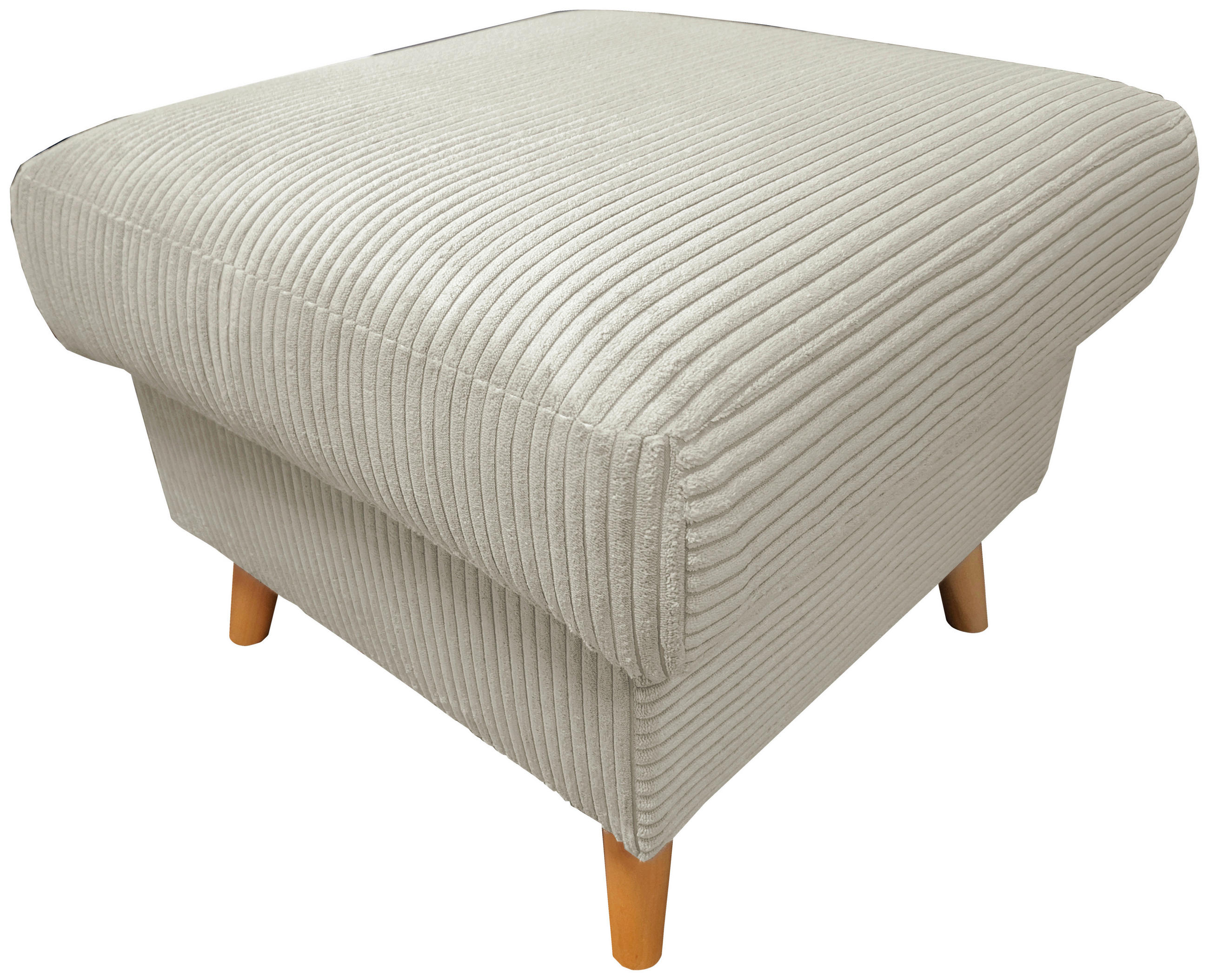 HOCKER Textil Beige  - Beige/Naturfarben, Design, Holz/Textil (61/43/61cm) - P & B