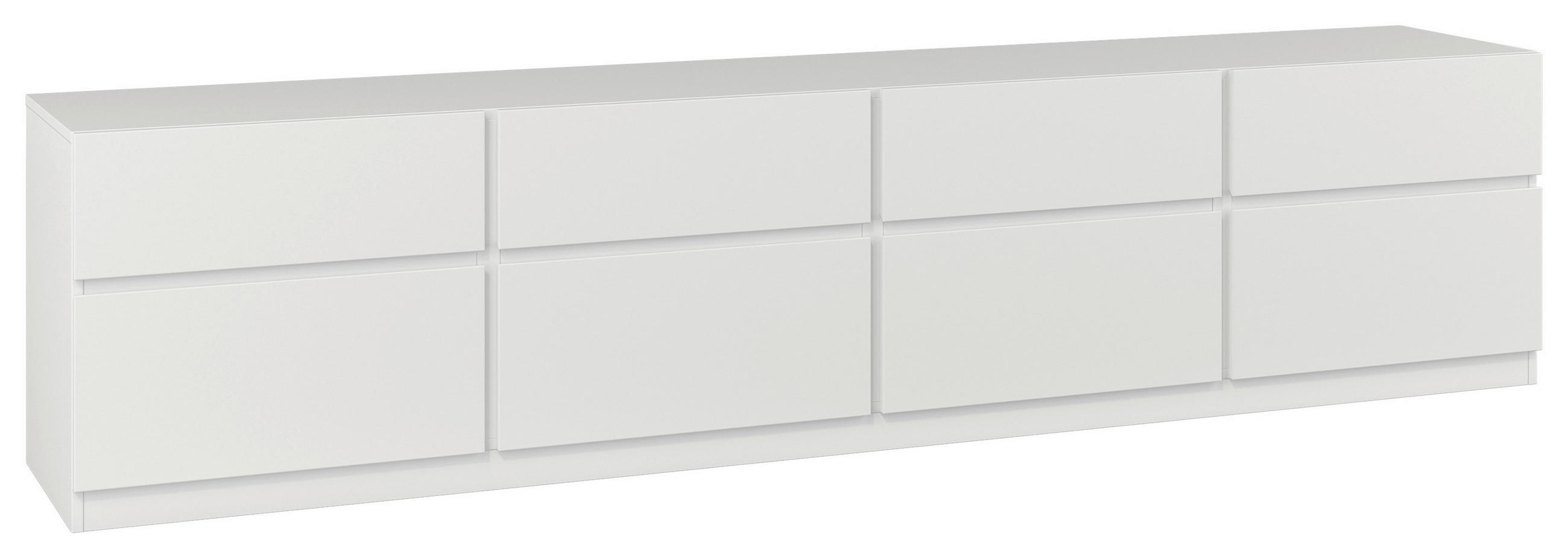 LOWBOARD 225/52,5/40 cm  - Weiß, Design, Holzwerkstoff (225/52,5/40cm) - MID.YOU