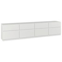 NÍZKA KOMODA, biela, 225/52,5/40 cm - biela, Design, kompozitné drevo (225/52,5/40cm) - MID.YOU