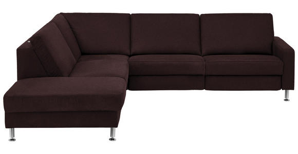 WOHNLANDSCHAFT in Textil Braun - Alufarben/Braun, Design, Textil/Metall (242/275cm) - Dieter Knoll