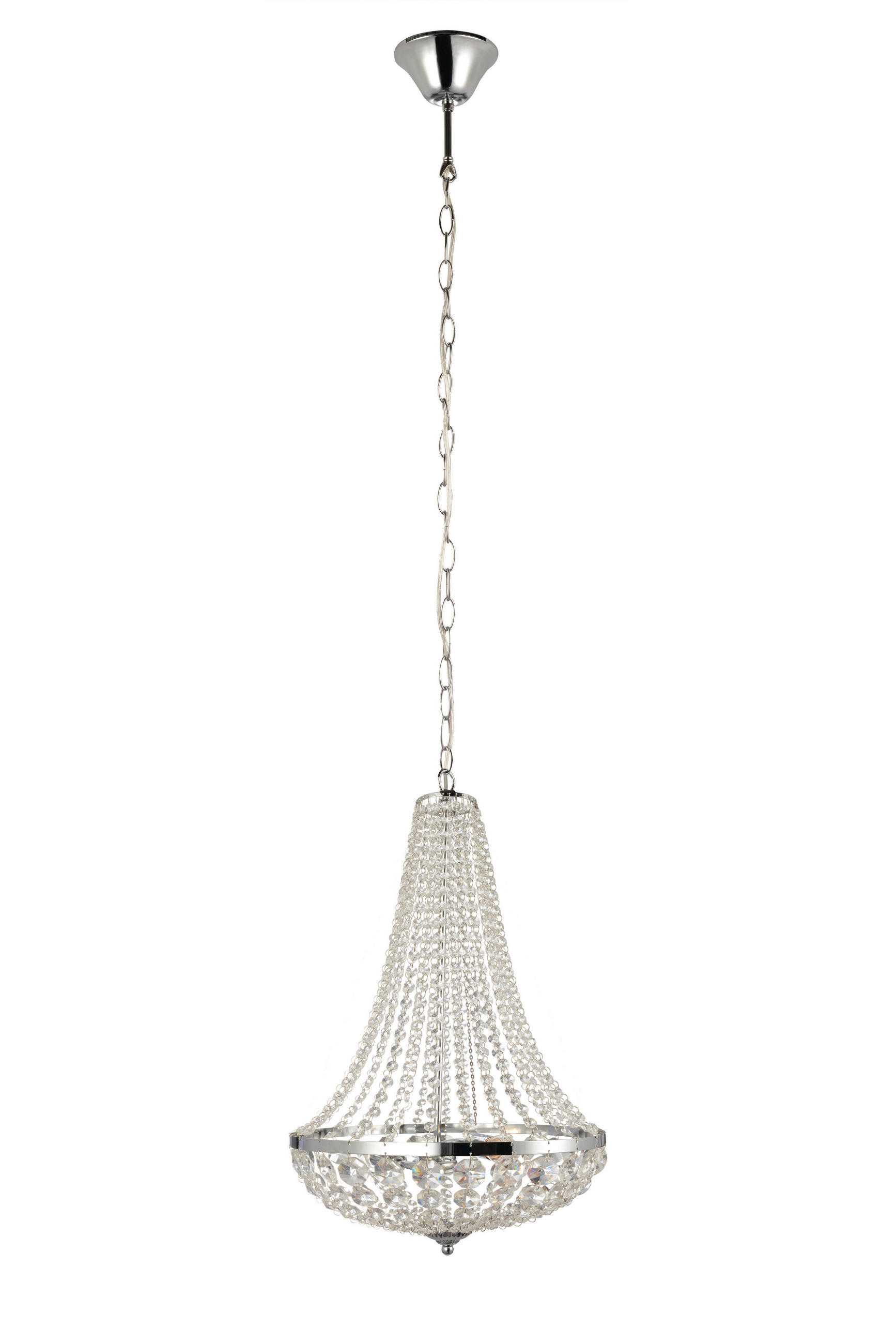 KRONLEUCHTER 40/55 cm   - Klar/Chromfarben, Basics, Glas/Metall (40/55cm) - Markslöjd