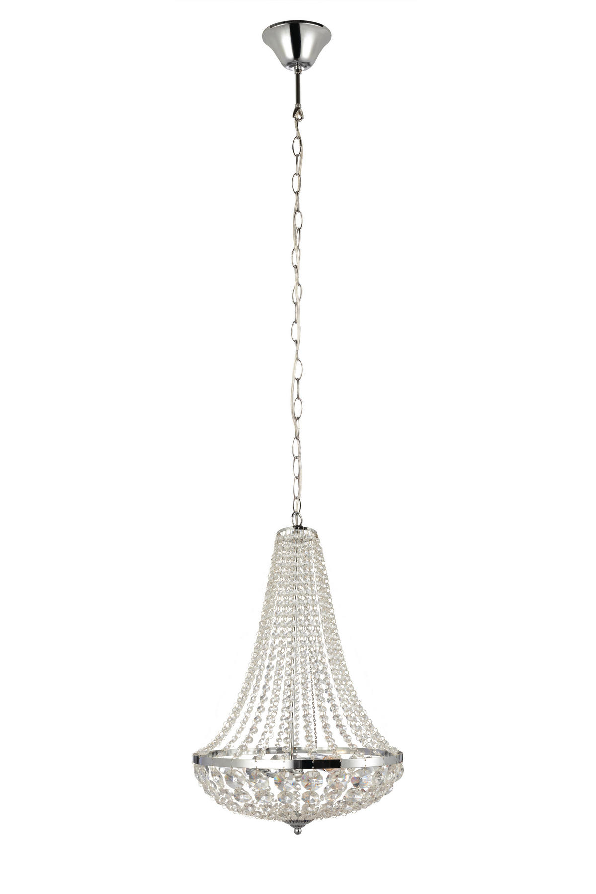 KRONLEUCHTER 40/55 cm   - Klar/Chromfarben, Basics, Glas/Metall (40/55cm) - Markslöjd