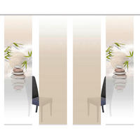 FLÄCHENVORHANG 4ER SET in Naturfarben halbtransparent  - Naturfarben, Design, Textil (60/245cm) - Schmidt W. Gmbh