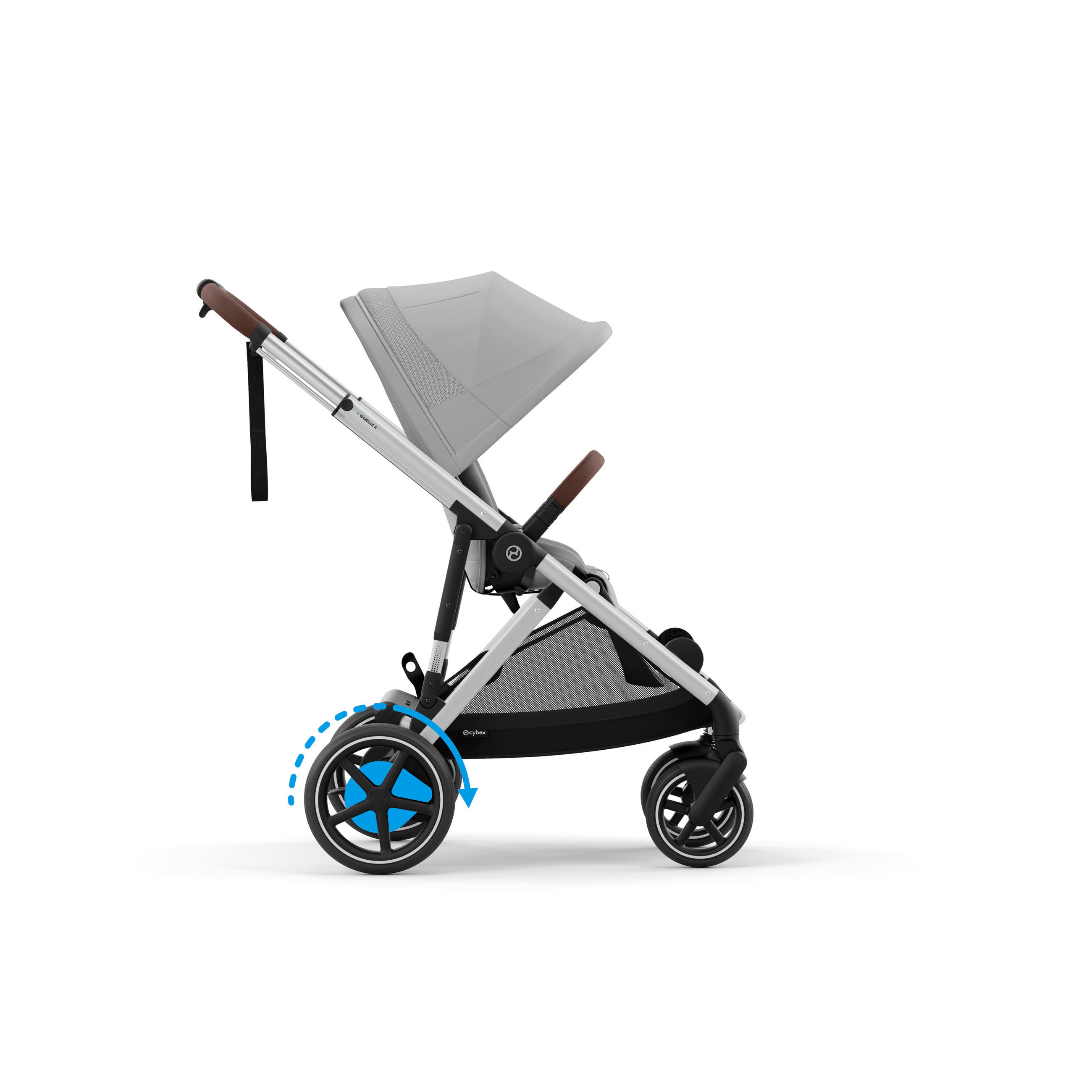 KINDERWAGEN  EGAZELLE S  Stone Grey  - Silberfarben/Grau, Design, Kunststoff/Metall (94.5/66/100cm) - cybex GOLD