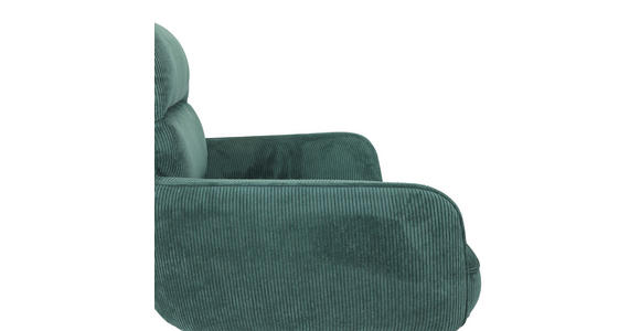 BARHOCKER Cord Grün Stoffauswahl, Sitzfläche 360° drehbar  - Schwarz/Grün, Design, Textil/Metall (54/98-120/58cm) - Novel