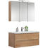 BADEZIMMER - Eichefarben/Weiß, Design, Keramik/Holzwerkstoff (105cm) - Novel BADEZIMMER - Eichefarben/Weiß, Design, Keramik/Holzwerkstoff (105cm) - Novel